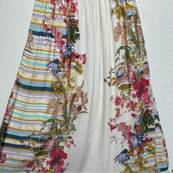 NWT Raga Women's Floral Maxi Summer Dress Smocked Waist Multi Color Small - Picture 5 of 12